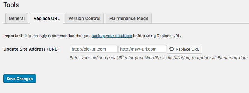 Replacing URLs in Elementor