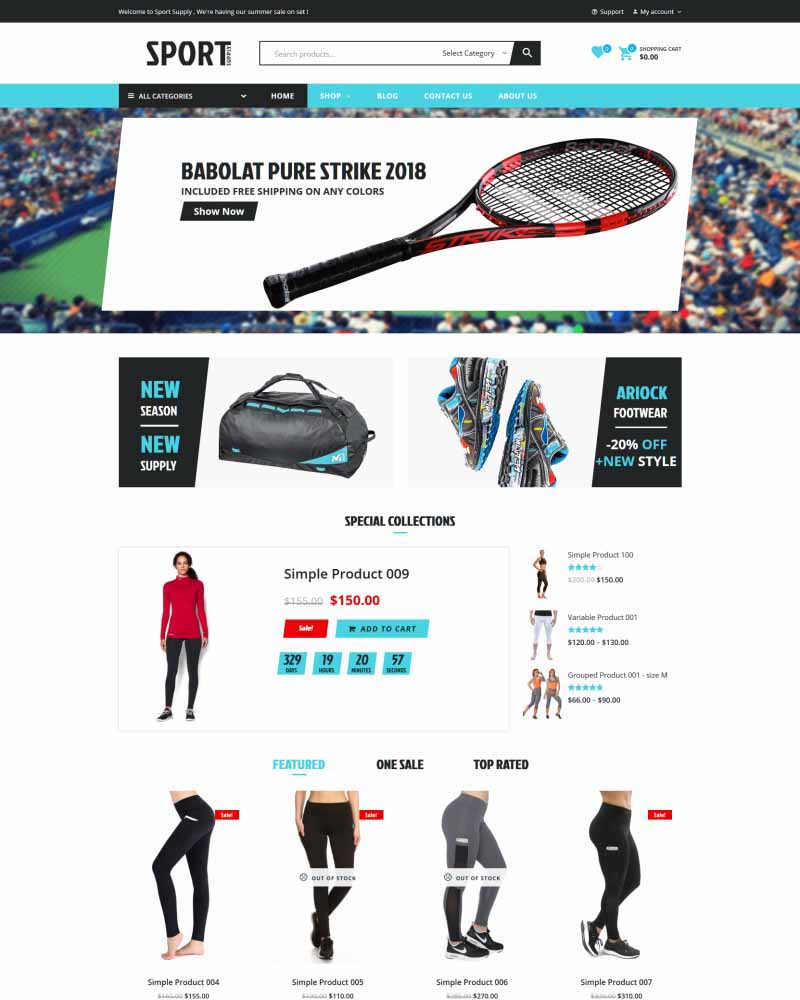 Sport - Website Template for Sports Store