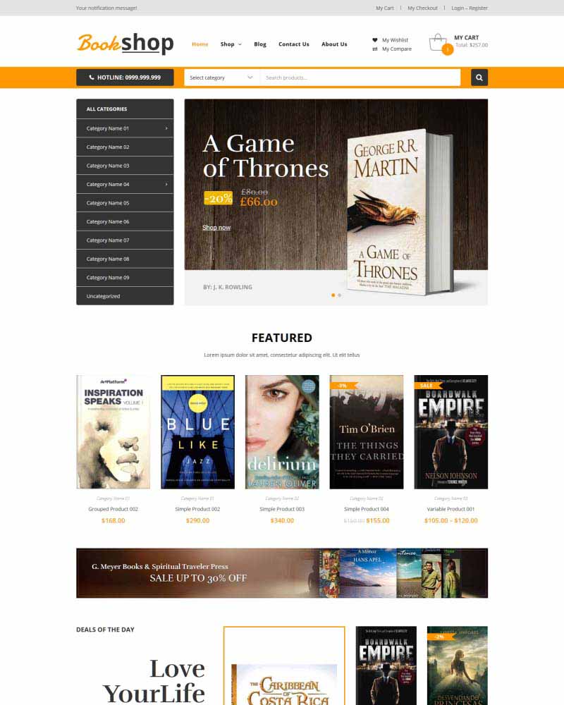 Book Shop - Website Template for Bookstores, Collectibles