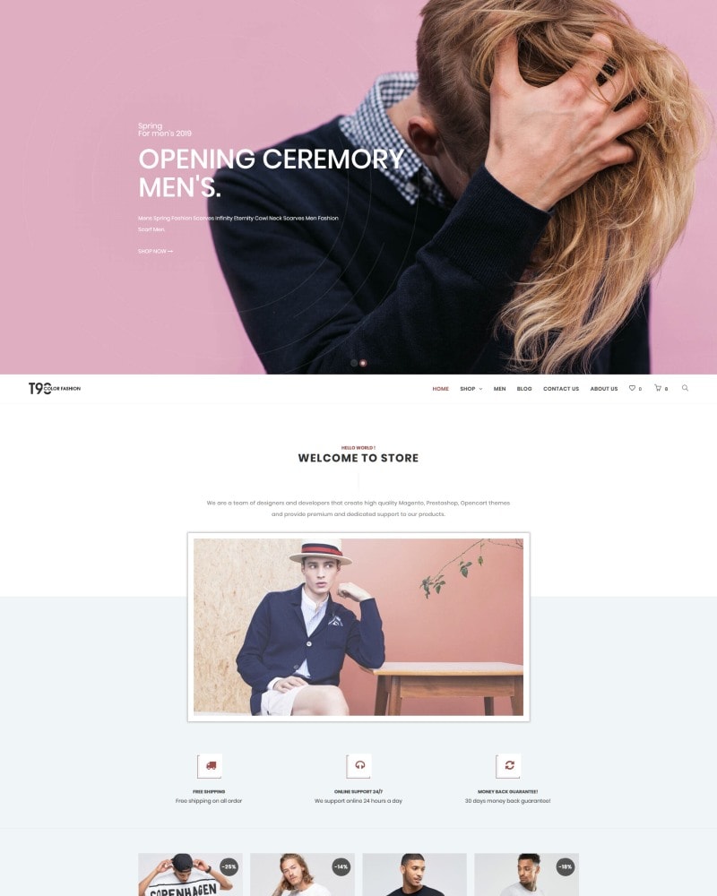 T90 Fashion – Website Template for Clothing, Fashion Shop