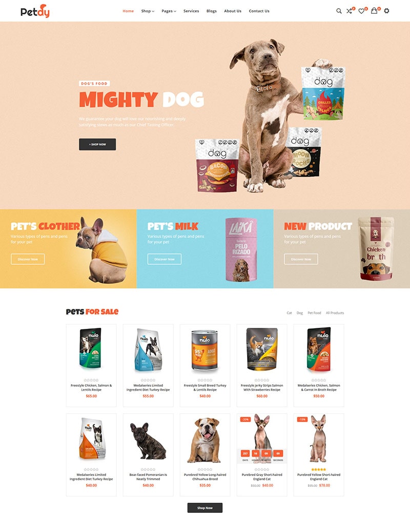 Petdy - Website Template for Pets and Vets