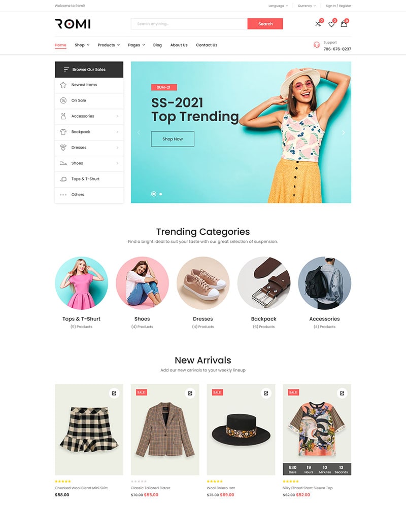 Romi - Website Template for Fashion Stores